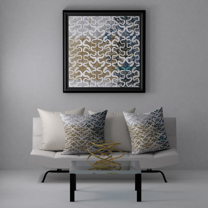 Abstract Reversible Throw Pillow, 20" x 20"