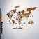 Wooden World Map Wall Art - 3D Wood Push Pin Maps - Multilayered 3D Wooden World Map