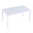 55 Inch White Modern Long Table, 4Pcs Blue Stackable Pp Armchairs, Indoor/Outdoor Environments, All-Weather Durability, Powder-Coated Metal, Ergonomic Chair Shape, High-Grade Tabletop, -, , , &-1435914897