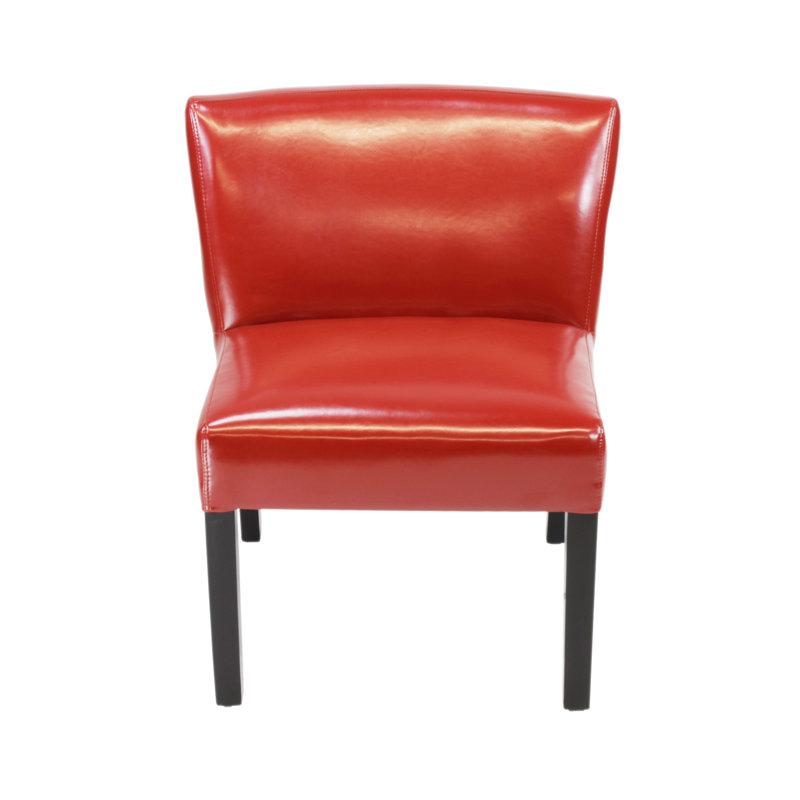 Kirthik Faux Leather Slipper Chair