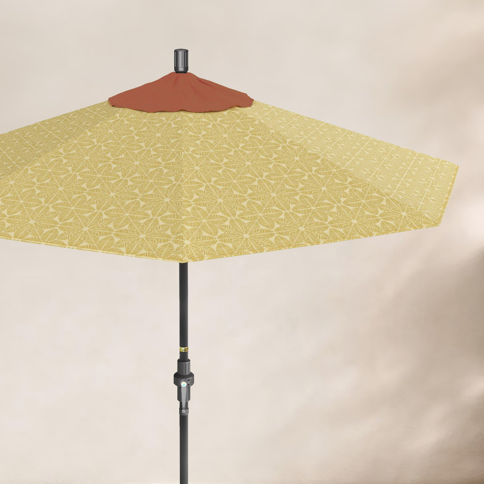 Santana 9' Umbrella, Gray, Palmetto Sawgrass - Pacifica Premium