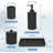 Black Bathroom Accessories Set 4 Pcs-1955254499