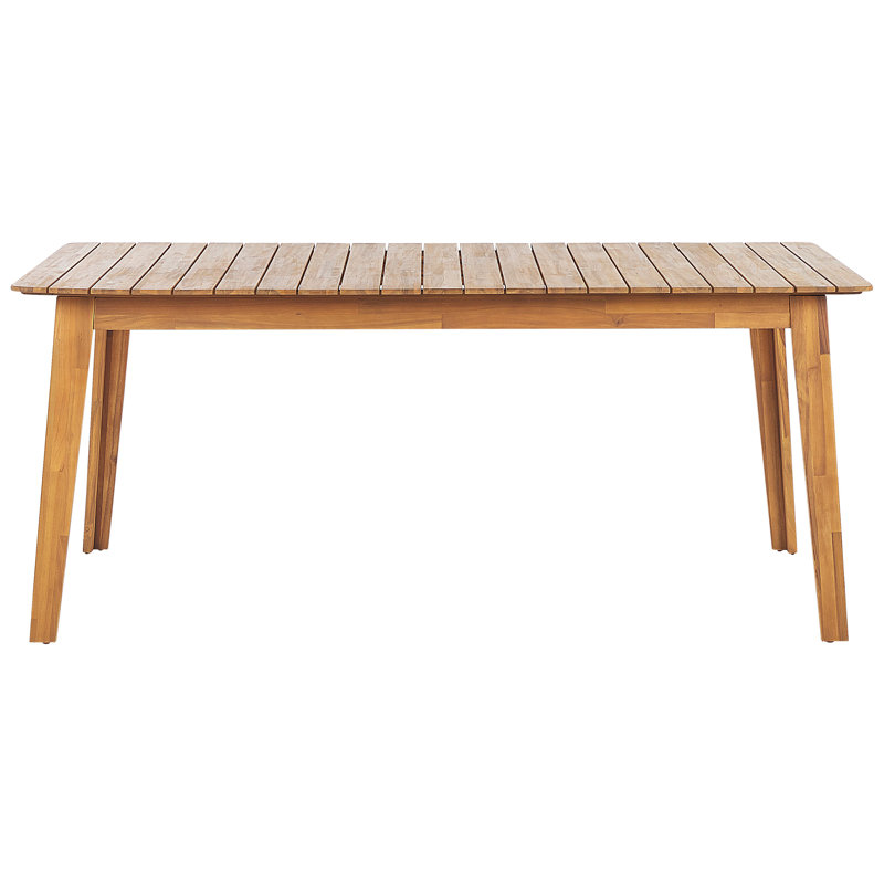 Amick 6 - Person Acacia Wood Patio Dining Set with Rectangular Table