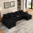 Akeyra Upholstered U Shaped Sectional Sofa with Console-1954584262