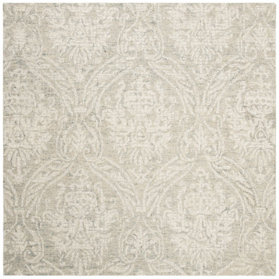 Rosemarie Gray Ivory Hand-Tufted Wool Rug