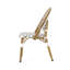 Chaises d'extérieur en aluminium et en PE, style français, gris et blanc, ensemble de sièges à structure rouille 2, aluminium, thème, durable