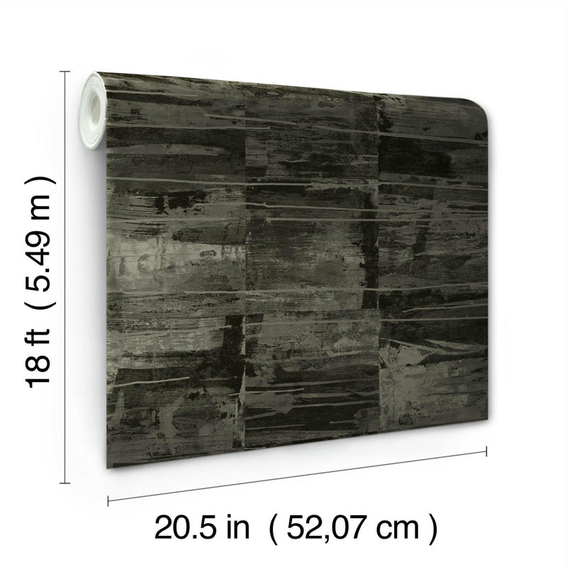 Papier peint adhésif CONGO PEEL & STICK, Noir / gris