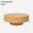 Handcrafted Burl Wood Round Coffee Table with Strudy Pedestal, Mid-Century Modern Solid Wood Coffee Table for Living Room-564966794-561136747