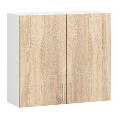 Lima kitchen wall cabinet in white and sonoma oak