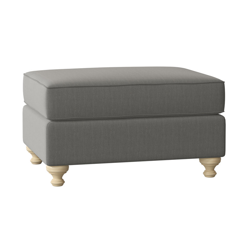 Duckling Upholstered Ottoman, Peyton 41 Gray Performance Twill, Manhattan