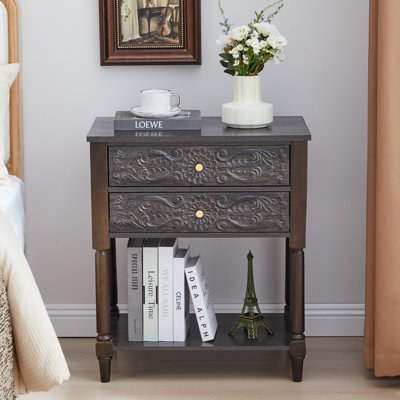 Tables de chevet 2 tiroirs 27,55 po
