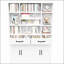 Bibliothèque de 71 pouces de hauteur en métal avec tablettes, tiroirs et portes réglables pour un rangement polyvalent et un style industriel