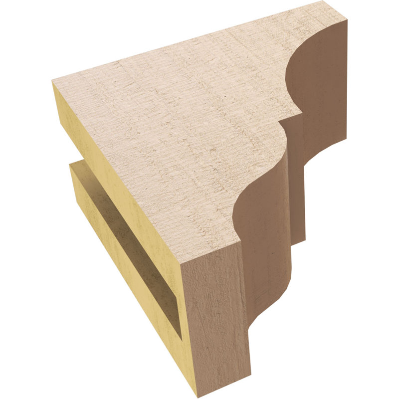 Bois de cèdre brut Asheboro, grain de bois TimberThane Corbel, apprêté brun clair, H 6 po x l 3 po x P 6 po