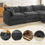 3 Seater Chenille Sofa-1608385