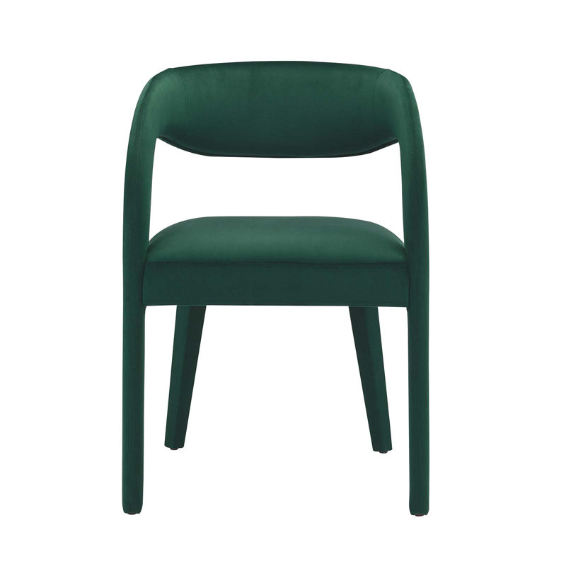 Modway Pinnacle Boucle Upholstered Dining Chair, Velvet Green