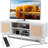 Rattan TV Stand for 75in TV, Boho TV Stand with Rattan Door, Entertainment Center with Build-in Socket, Storage Cabinet with 2 Shelves, Modern TV Console for Living Room, Media Room-313657806
