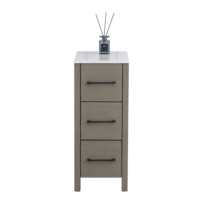  12" Bathroom Vanity, Dark Gray