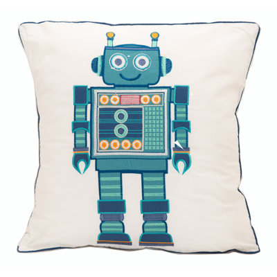 Androids Embroidered Throw Pillow