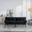 Canapés | Canapé-lit convertible 2 places moderne et ajustable pour petits appartements | Noir | Rembourré