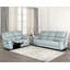 Ensemble de salon inclinable manuel en cuir 2 pièces, conception près du mur, avec siège confortable en mousse et ressorts ensachés-2116303988