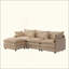 Canapé modulaire modulaire en L de 105 po avec canapé 3 places en chenille souple et repose-pieds assorti pour salon-1725702403