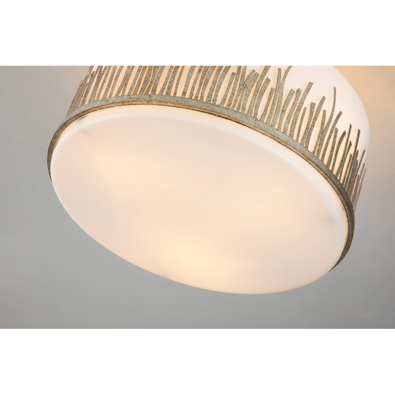 Sawgrass Semi-Flush Light In Gold, Nickel