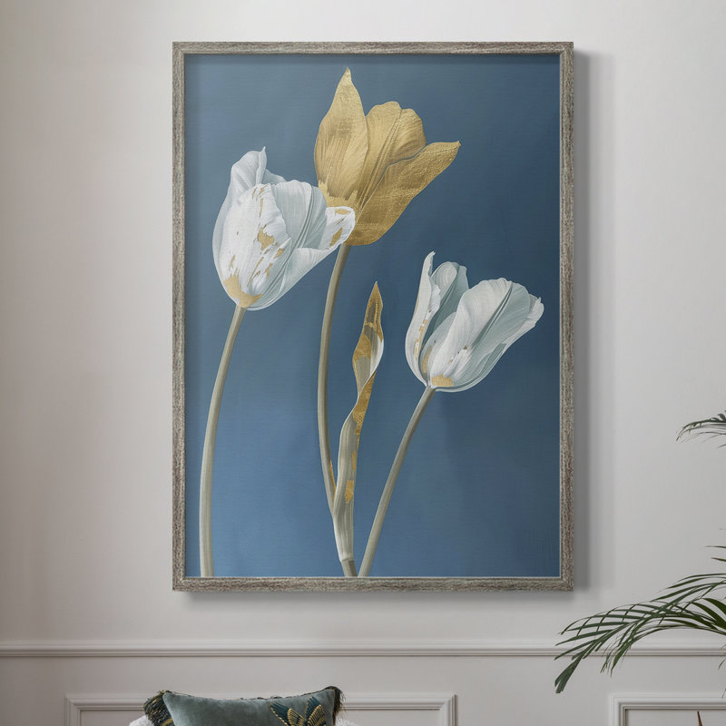 Impression encadrée FLORAL Series Cxxx - bois massif, H 30 po x l 24 po