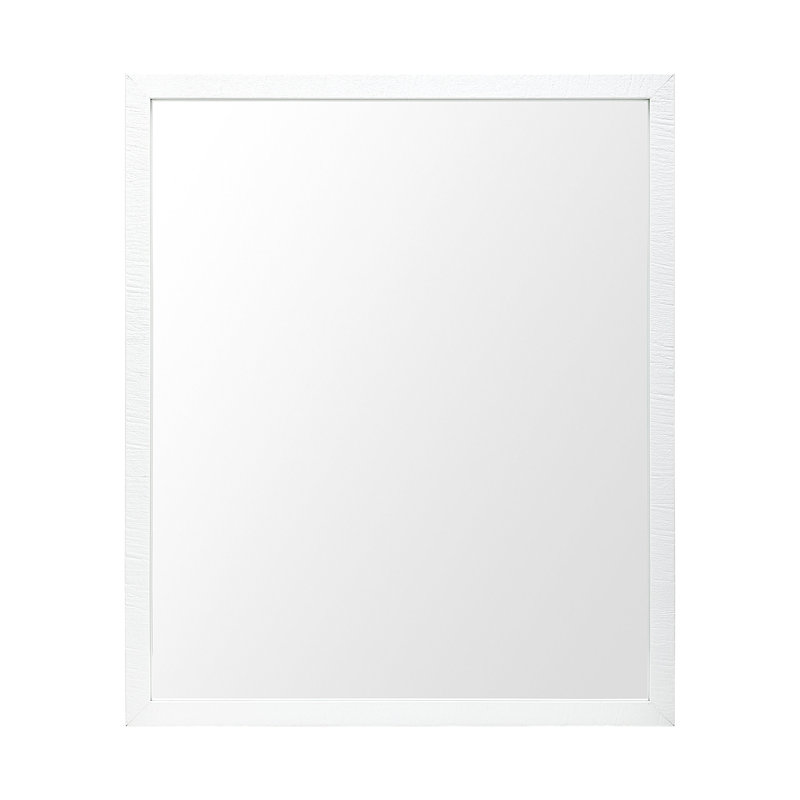 Miroir de salle de bain Aariah, H 25,5 po x l 21,5 po, Blanc
