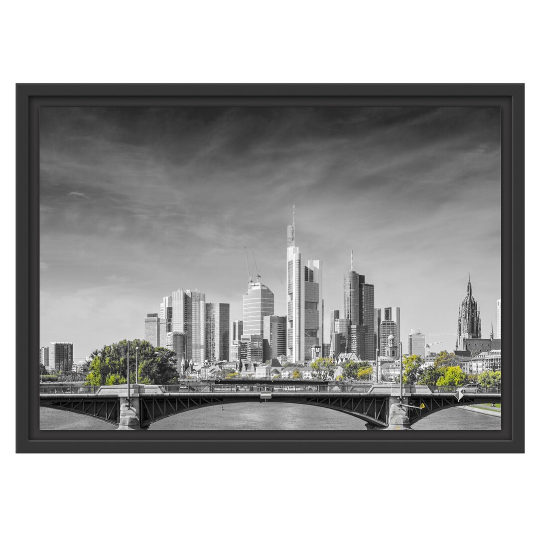 Gerahmtes Wandbild Skyline von Frankfurt am Main