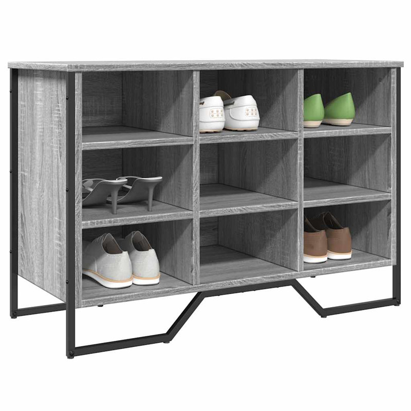 9 Pair Shoe Storage Cabinet, Grey Sonoma