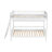 Wood Bunk Bed with Built-In Storage Shelves and Reversible Ladder for Space Saving-863915322