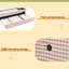 Lit de jour en vichy double avec couchette simple sans sommier, avec port USB et adorable forme de vague-1744995691