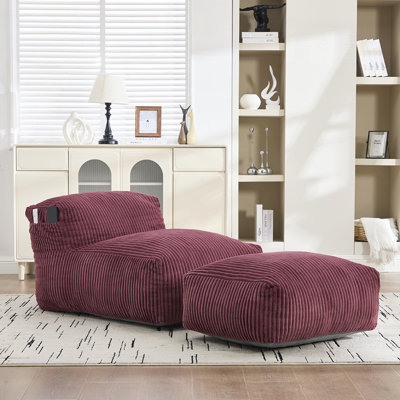 Fauteuil à billes géant avec velours côtelé doux, mousse haute densité et utilisation polyvalente pour un confort et une détente ultimes.