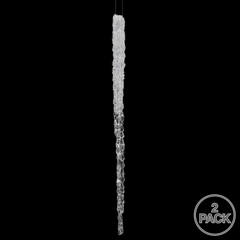 Icicle Ornament, 1.38" H x 1.38" W x 1.38" D