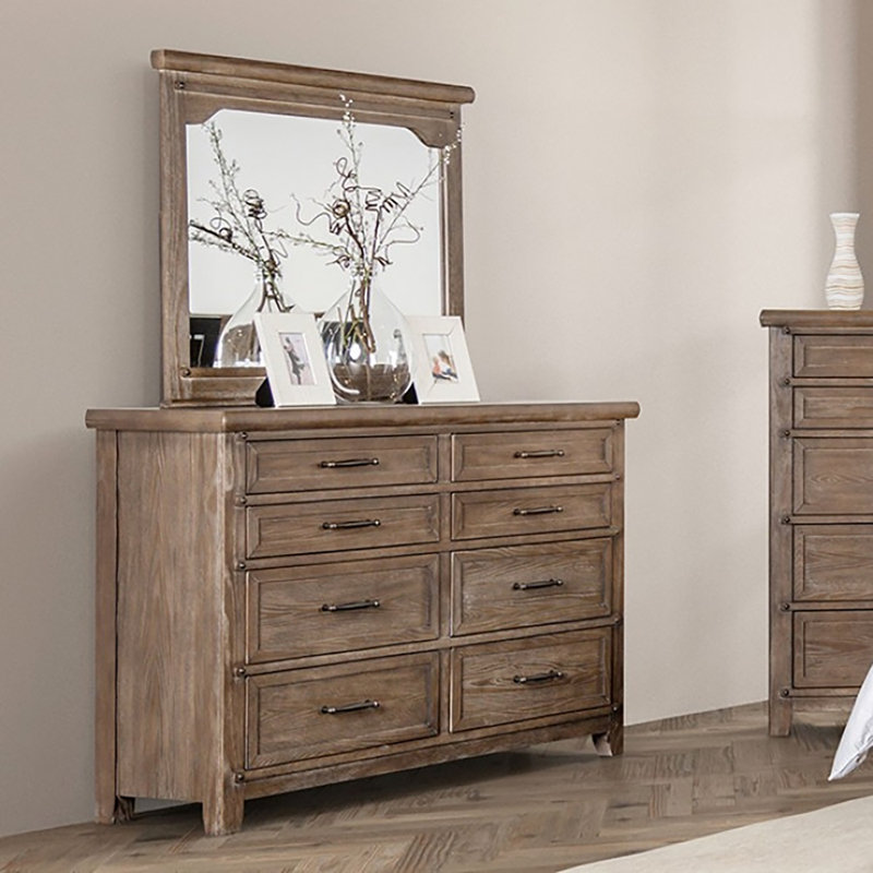 Commode 8 tiroirs avec miroir Luonco
