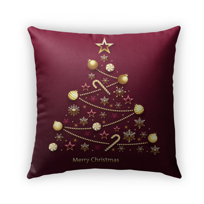 December Outdoor Throw Pillow