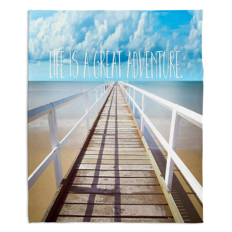  Jeté Life is Great Adventure, l 68 po x L 80 po