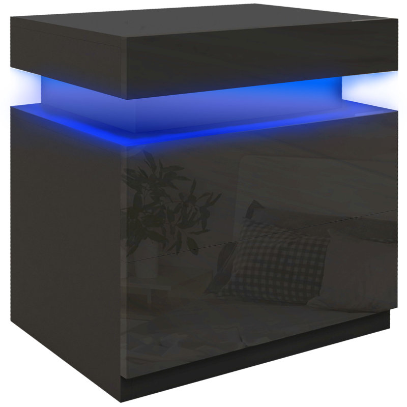 45cm W Manufactured Wood Bedside Table