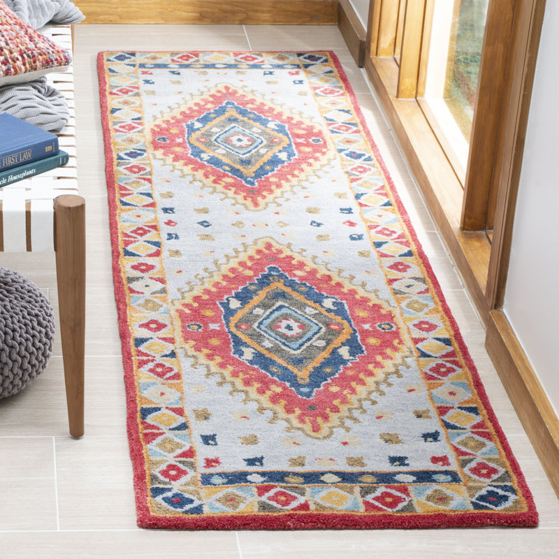 Tapis oriental en laine touffeté à la main Heritage, Tapis de couloir 2 pi 3 po x 8 pi