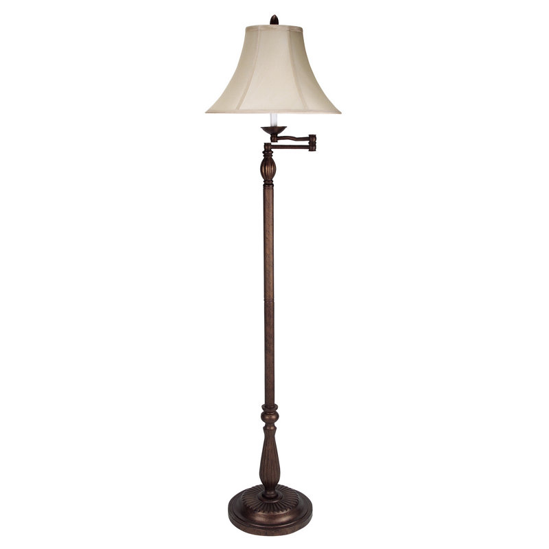 Lampe sur pied de 157 cm de hauteur avec bras articulé et interrupteur à 3 positions