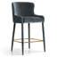 Tabouret de comptoir à oreilles 26,5 po avec repose-pieds doré Chenille-250231491