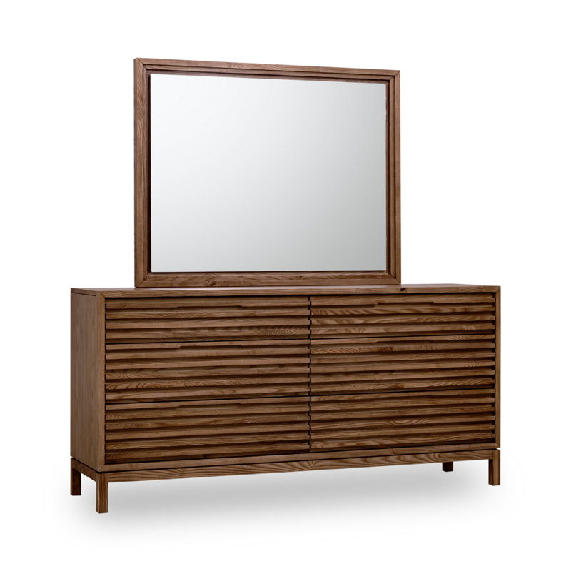 Grahamtown Solid Wood 172.72 cm W Chest of 6 Drawers, Brown