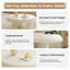80CM Round Cream White Coffee Table