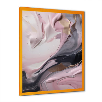 Œuvre d'art en marbre massif V - impressions sur toile abstraites en marbre