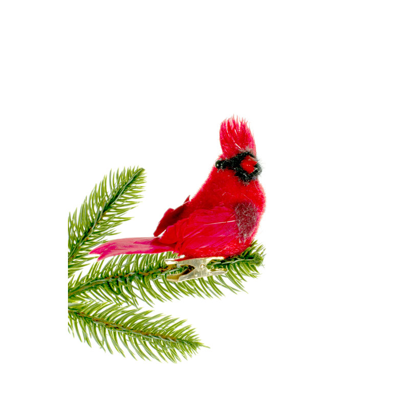 Ornement figurine suspendue cardinal clip