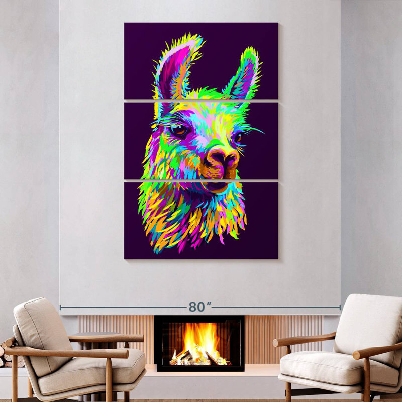Lama abstrait Brampt, H 74 po x l 48 po