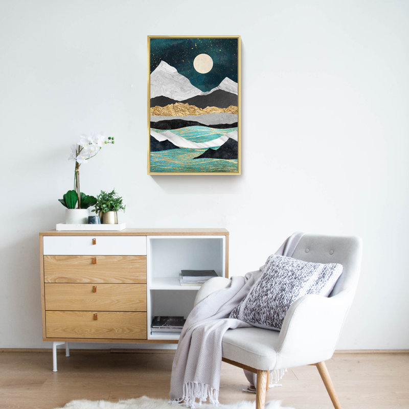 Nature, art mural, reproduction d'art sur toile, Or, H 24 po x l 16 po x P 1,6 po