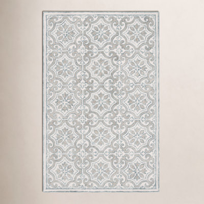 Hand-Tufted Wool Damask Rug