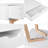 Baber 19.7" D Computer Desk with 2 Drawer, Modern White Wooden Writing Desk for Home-office