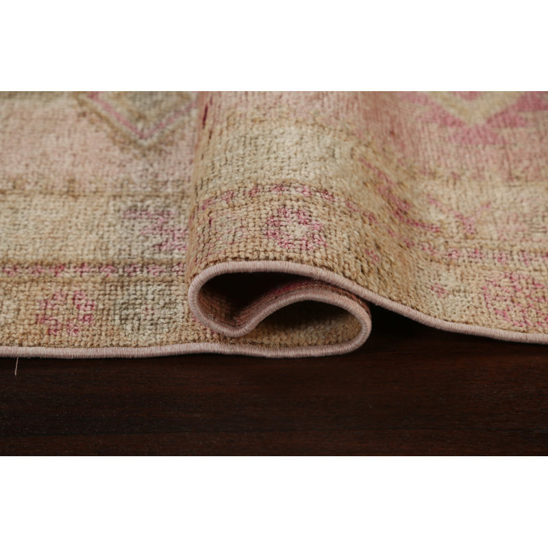 Tapis de couloir unique en laine noué à la main 2 pi 4 po x 13 pi 7 po New Age
